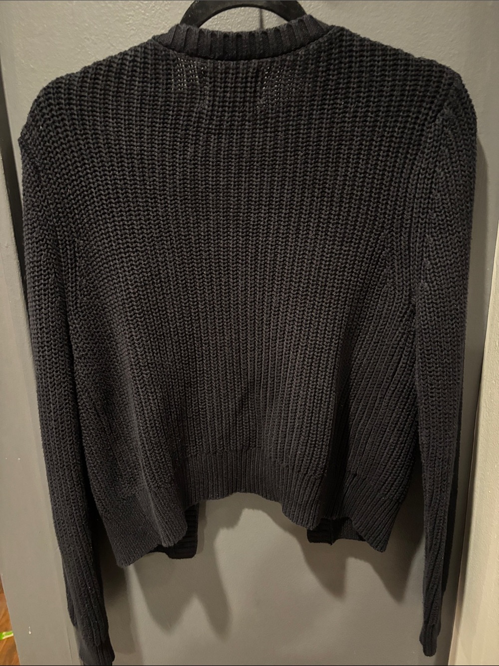 ROLLA'S black  Chunky Ribbed Button Cardi - Picture 2 of 3